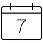 7 Days free icon for commercial use