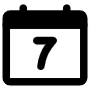 7 Days free icon for commercial use