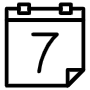 7 Days free icon for commercial use