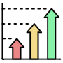 Arrow Chart free icon for commercial use
