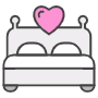 Bed free icon for commercial use