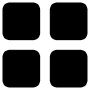 Black 4 Squares free icon for commercial use
