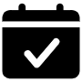 Black Calendar And Check Mark free icon for commercial use