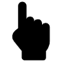 Black Finger Pointer free icon for commercial use