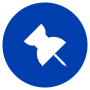 Blue Push Pin icon
