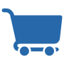 Blue Shopping Cart free icon for commercial use
