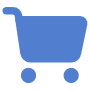 Blue Shopping Cart free icon for commercial use