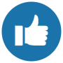 Blue Thumbs Up icon