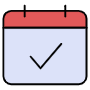Calendar And Booked Check Mark free icon for commercial use