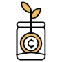 Cryptocurrency Investment growing icon