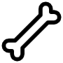 Dog Bone Pet Food Black Outline icon