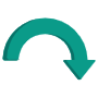 Down Curved Arrow free icon for commercial use