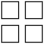 Four Squares Outline free icon for commercial use