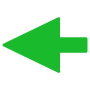 Green Big Arrow Left Direction free icon for commercial use