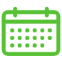 Green Calendar free icon for commercial use