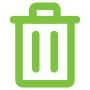 Green Delete free icon for commercial use