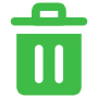Green Delete free icon for commercial use
