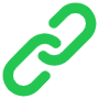 Green Link Chain Simple Symbol icon