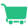 Green Shopping Cart free icon for commercial use