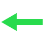 Green Simpe Arrow Left free icon for commercial use