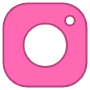 Instagram Logo Pink free icon for commercial use
