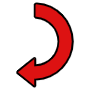 Left Curved Arrow free icon for commercial use