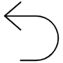 Left Curved Arrow free icon for commercial use
