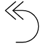 Left Curved Double Arrows free icon for commercial use