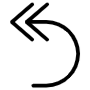 Left Curved Double Arrows free icon for commercial use