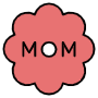 Mothers Day Red Badge free icon for commercial use