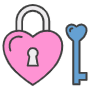 Padlock Heart free icon for commercial use