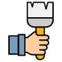 Paint Brush And Hand icon
