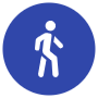 Pedestrian free icon for commercial use