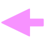 Pink Arrow Left free icon for commercial use