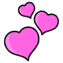 Pink Hearts free icon for commercial use