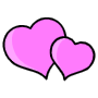 Pink Hearts free icon for commercial use
