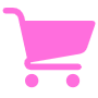 Pink Shopping Cart free icon for commercial use