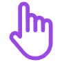 Purple Finger Pointer free icon for commercial use