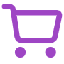 Purple Shopping Cart Thick Outline free icon for commercial use