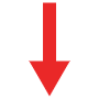 Red Arrow Direction Down free icon for commercial use