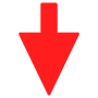 Red Arrow Down free icon for commercial use