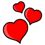 Red Hearts free icon for commercial use