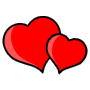 Red Hearts free icon for commercial use