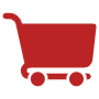 Red Shopping Cart Supermarket Trolley free icon for commercial use