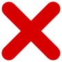 Red X icon