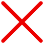 Red X free icon for commercial use