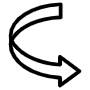 Right Curved Arrow free icon for commercial use