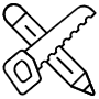 Saw And Pen free icon for commercial use