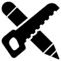 Saw And Pen free icon for commercial use
