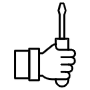 Screwdriver And Hand icon